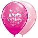 Ballons « Joyeux anniversaire » rose clair et rose foncé | 25 pièces