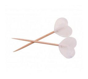 Folat Brochettes en forme de cœur blanc | 50 pièces