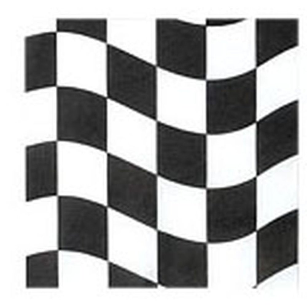 Creative Converting Serviettes de table drapeau d'arrivée de course 33 x 33 cm | 18 pièces