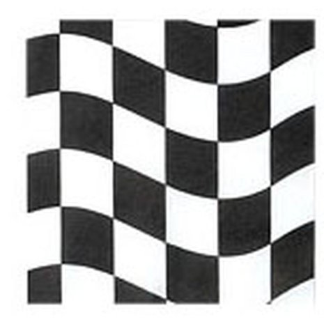 Creative Converting Race Finish Flag Napkins 33x33cm | 18 pieces