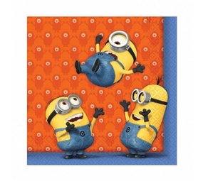 Amscan Serviettes Minions 33x33cm | 20 pièces