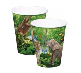 Folat Safari-Partybecher 250 ml | 8 Stück