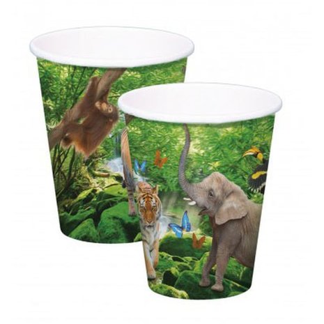Folat Safari Party Bekers 250ml | 8 stuks Folat Safari Party Bekers 250ml | 8 stuks
