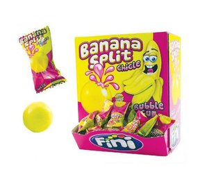 Fini Banana Split Kauwgum 5 gram | 20 stuks Fini Banana Split Kauwgum 5 gram | 20 stuks