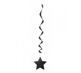 Decoratie swirl ster zwart | 3 stuks Decoratie swirl ster zwart | 3 stuks