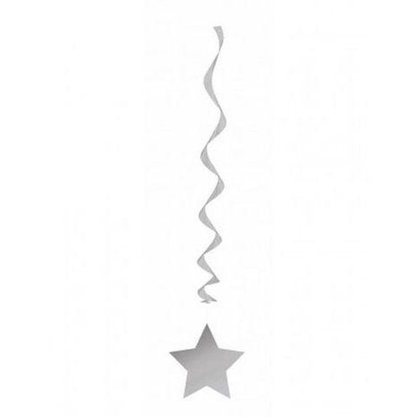 Décoration tourbillon étoile argentée | 3 pièces