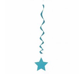 Decoratie swirl ster turquoise groen-blauw | 3 stuks Decoratie swirl ster turquoise groen-blauw | 3 stuks