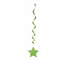 Unique Party Decoration Swirl Star Lime Green 66cm | 3 pieces Unique Party Decoration Swirl Star Lime Green 66cm | 3 pieces