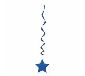 Decorative swirl star dark blue 3 pieces
