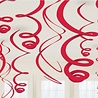 Riethmüller Decoratie Swirl Rood 56cm | 12 stuks Riethmüller Decoratie Swirl Rood 56cm | 12 stuks