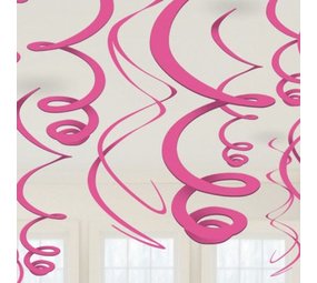 Riethmüller Decoratie Swirl Roze 56cm | 12 stuks Riethmüller Decoratie Swirl Roze 56cm | 12 stuks