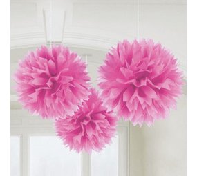 Riethmüller Rosa Pompons, 40 cm | 3 Stück