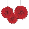 Riethmüller Rote Pompons, 40 cm | 3 Stück Riethmüller Rote Pompons, 40 cm | 3 Stück