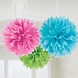 Pompom 3 stuks roze-lime-blue Pompom 3 stuks roze-lime-blue