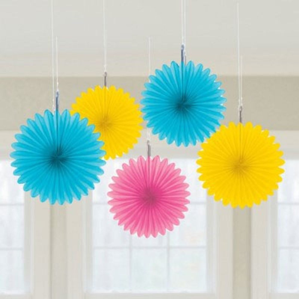 Riethmüller Mini éventails multicolores 15 cm | 5 pièces