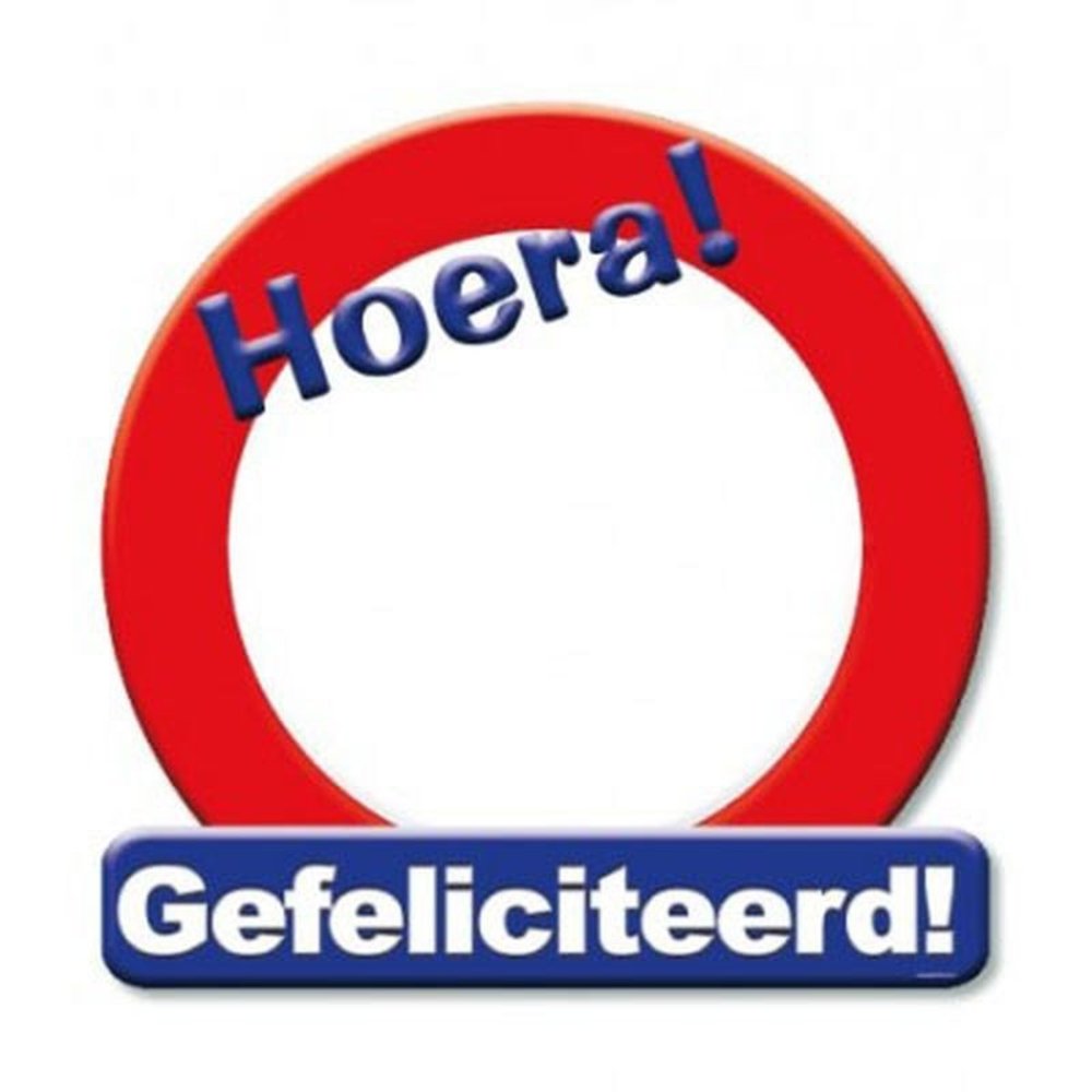 Paper Dreams Door Sign Hurray Congratulations Traffic Sign 50cm | per piece