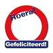 Verkeers Deurbord met gefeliciteerd ca 50cm Verkeers Deurbord met gefeliciteerd ca 50cm