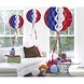 Honeycomb bal rood-wit-blauw 30 cm per stuk Honeycomb bal rood-wit-blauw 30 cm per stuk