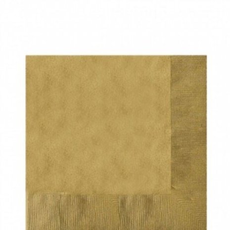 Godan Serviettes dorées 33x33cm | 20 pièces