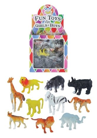 Henbrandt Animaux de la jungle en jouet 4-6 cm | 12 pièces