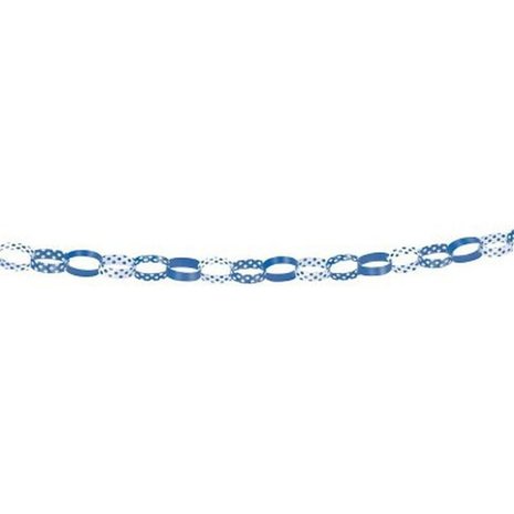 Kettingslinger blauw-wit met stippen zelf te maken Kettingslinger blauw-wit met stippen zelf te maken