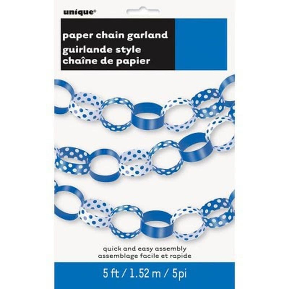 Kettingslinger blauw-wit met stippen zelf te maken Kettingslinger blauw-wit met stippen zelf te maken