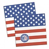 Serviettes de table USA Party 25x25cm, lot de 20