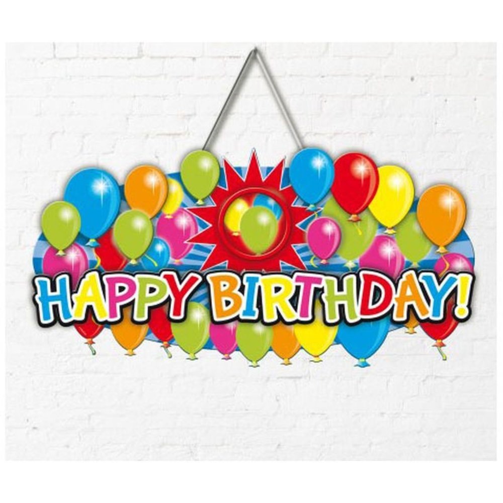 Panneau de porte « Joyeux anniversaire » 3D 53x26