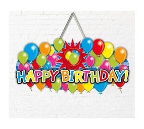 Door sign Happy Birthday 3D 53x26
