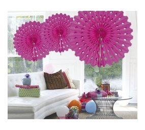 Folat Honeycomb waaier magenta | 45cm Folat Honeycomb waaier magenta | 45cm