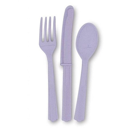 Unique Party Lila Cutlery 18-piece