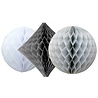 Haza - Witbaard Silbernes Wabenmuster-Set – elegant | 3-teilig Haza - Witbaard Silbernes Wabenmuster-Set – elegant | 3-teilig