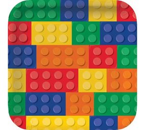 Creative Converting Lego Block Party Plates 23cm | 8 pieces