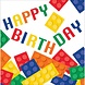 Creative Converting Serviettes de table Lego Block Party « Joyeux anniversaire » 33 x 33 cm | 16 pièces