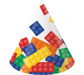 Creative Converting Lego Block Party Feesthoedjes | 8 stuks Creative Converting Lego Block Party Feesthoedjes | 8 stuks