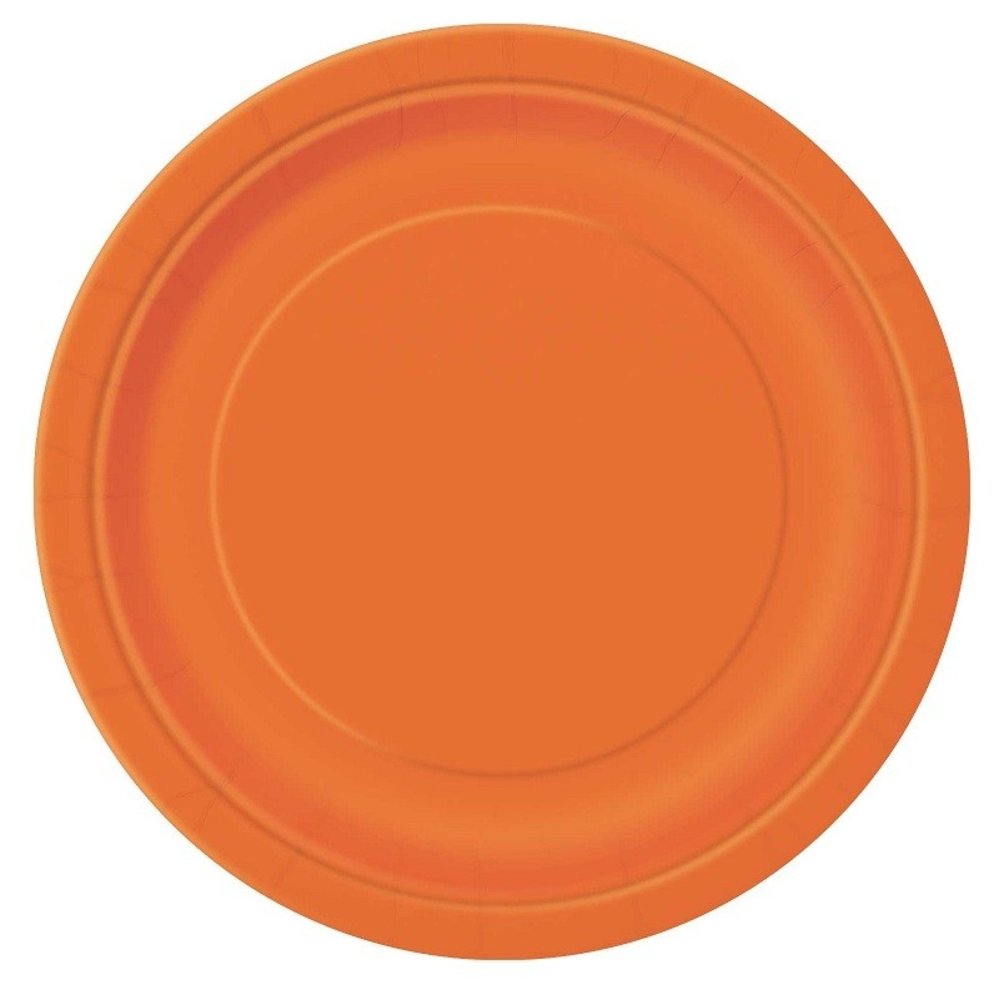 Unique Party Oranje Borden 23cm | 16 stuks