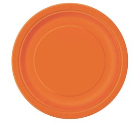 Unique Party Orange Plates 23cm | 16 pieces