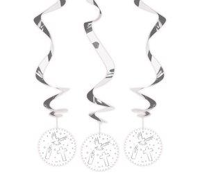 Decoratie Swirl Communie | 3 stuks Decoratie Swirl Communie | 3 stuks