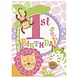 Amscan Invitation pour le 1er anniversaire d'une fille safari | 8 pièces