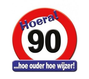Paper Dreams Door Sign 90 Years Traffic Sign 50cm | per piece Paper Dreams Door Sign 90 Years Traffic Sign 50cm | per piece