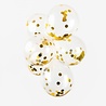 WeFiesta Transparent balloon with gold confetti | 6 pieces WeFiesta Transparent balloon with gold confetti | 6 pieces
