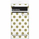 Unique Party Nappe blanche à pois dorés 137 x 274 cm | à l'unité