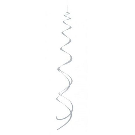 Decoratie Unique swirl zilver 65cm | 8 stuks Decoratie Unique swirl zilver 65cm | 8 stuks