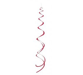 Unique Party Decoratie Swirl Rood 65cm | 8 stuks