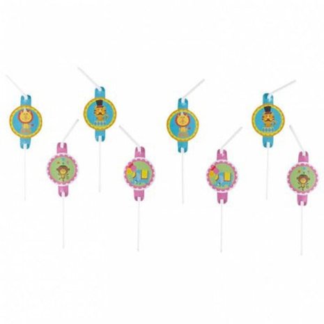 Amscan Rietjes Circus 8 stuks Amscan Rietjes Circus 8 stuks