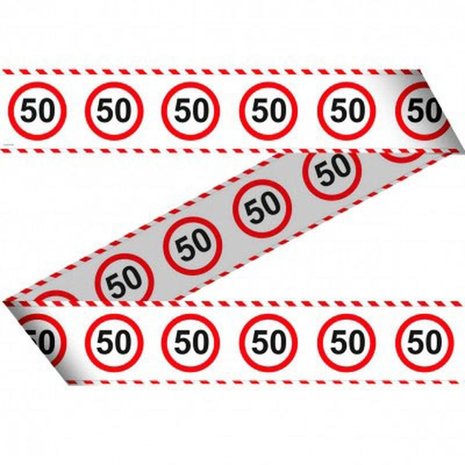 Folat Absperrband-Verkehrsschild 50 Jahre