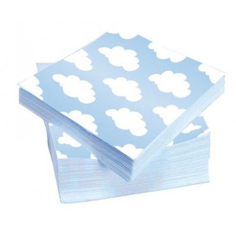 Boy napkin with clouds | 20 pieces