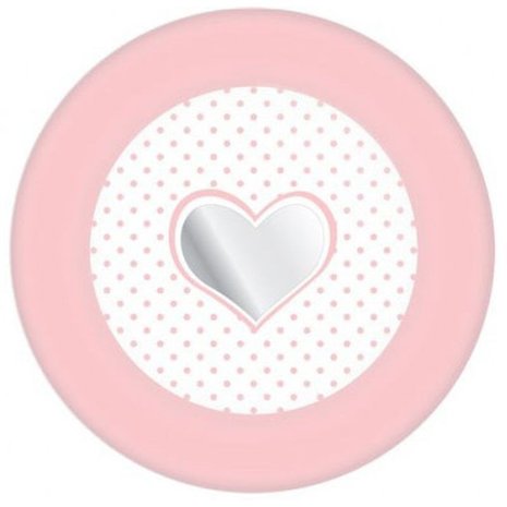 Babyteller mit Herzmotiv, 18 cm | 8-teilig