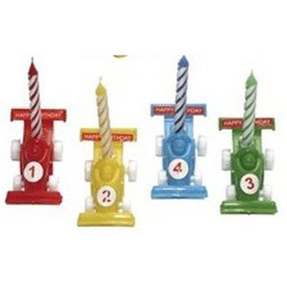 Haza - Witbaard Race Car Cake Candles | per set