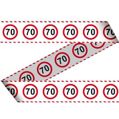 Folat Barrier tape Traffic sign 70 years